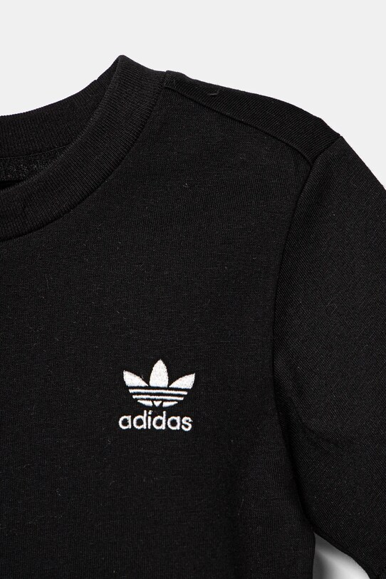 Дитячий бавовняний комплект adidas Originals чорний JI5842