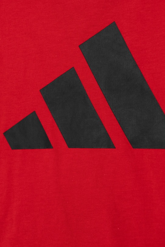 Dětská bavlněná souprava adidas červená JC9723