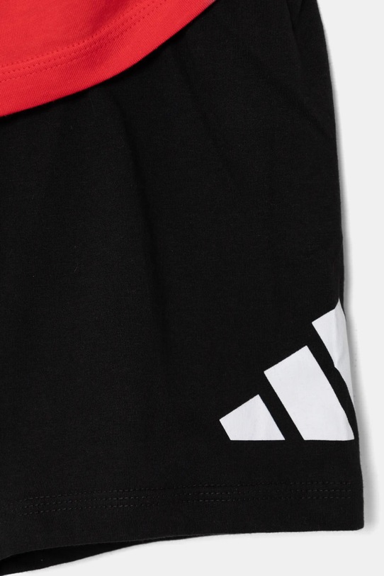 Dětská bavlněná souprava adidas JC9723 červená