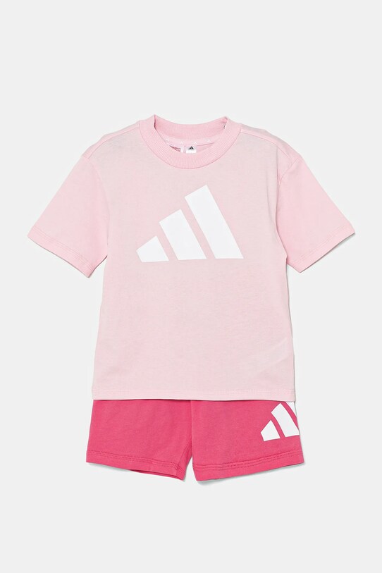 Детский комплект из хлопка adidas JE1378 фиолетовой SS25
