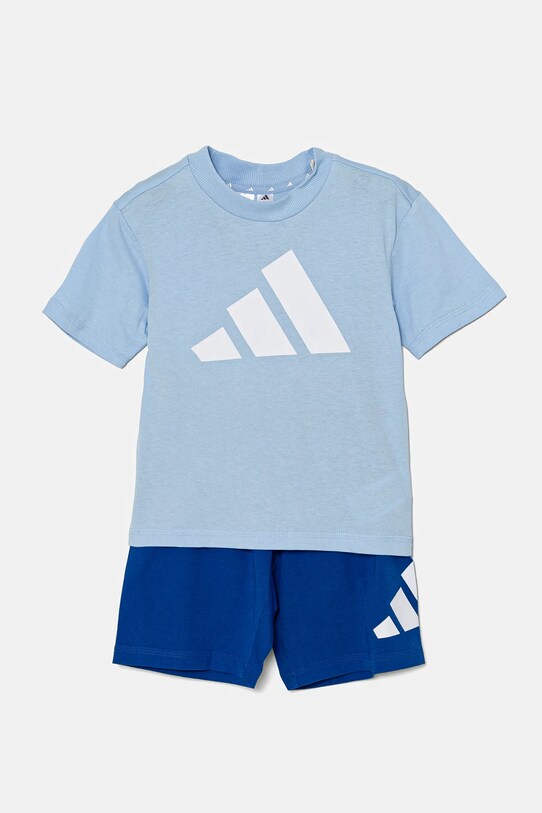 Detská bavlnená súprava adidas JC9724 modrá SS25