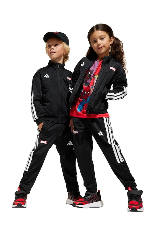 Дитячий спортивний костюм adidas MRVL візерунок чорний JF3657