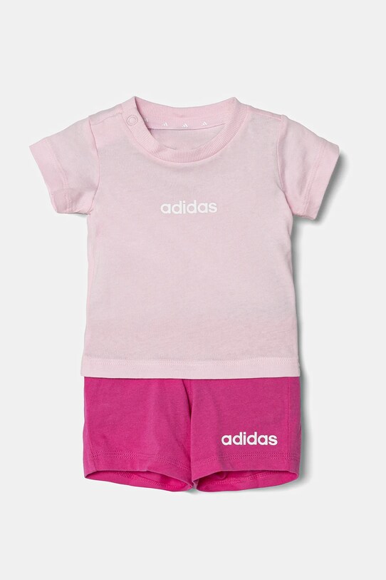 Дитячий бавовняний комплект adidas бавовна рожевий JC9744
