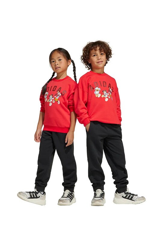 Detská tepláková súprava adidas x Disney pletenina červená JN6101
