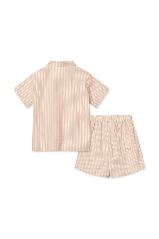 Chłopiec Liewood komplet bawełniany dziecięcy Leona Stripe Set LW19795 pomarańczowy