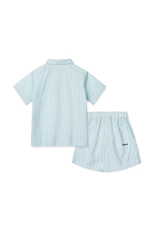 Chłopiec Liewood komplet bawełniany dziecięcy Leona Stripe Set LW19795 niebieski