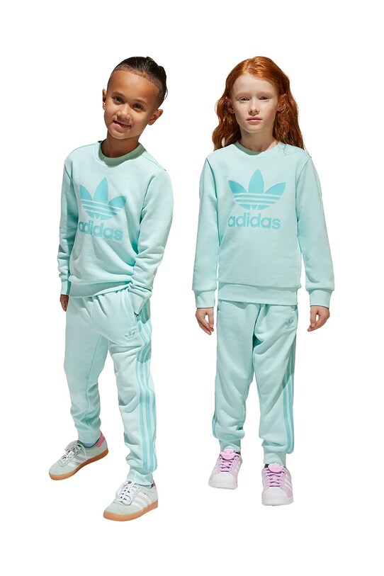 adidas Originals dres dziecięcy dzianina turkusowy JC6609