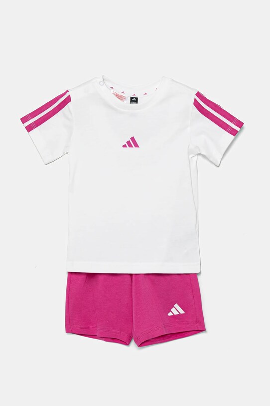 adidas komplet bawełniany dziecięcy dzianina biały JD6480