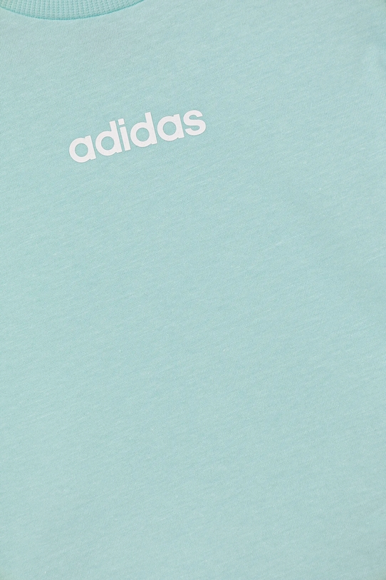 Βρεφικό βαμβακερό σετ adidas τιρκουάζ JC9743