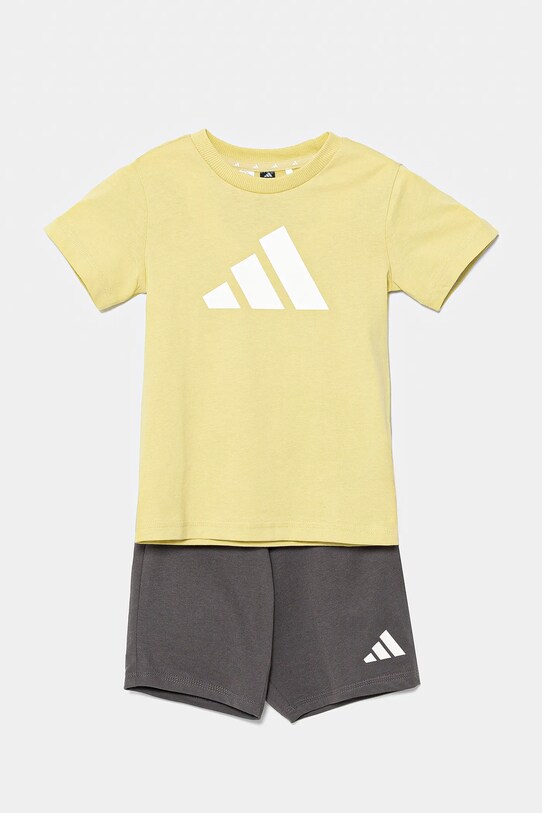 Detská bavlnená súprava adidas bavlna žltá JC9640