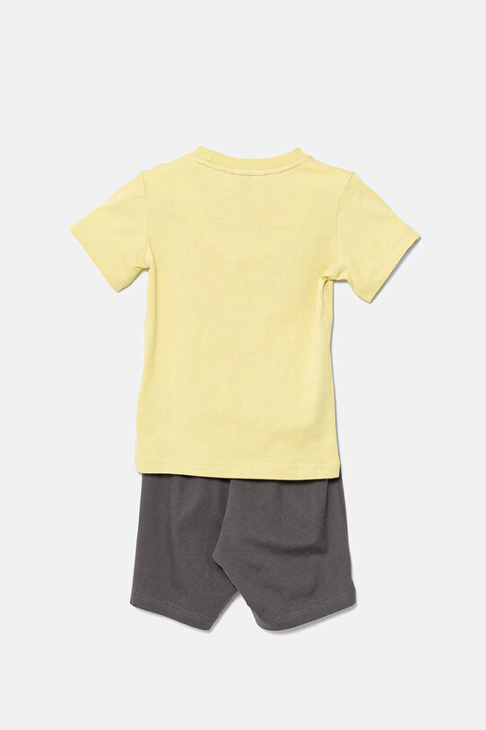 Detská bavlnená súprava adidas JC9640 žltá SS25