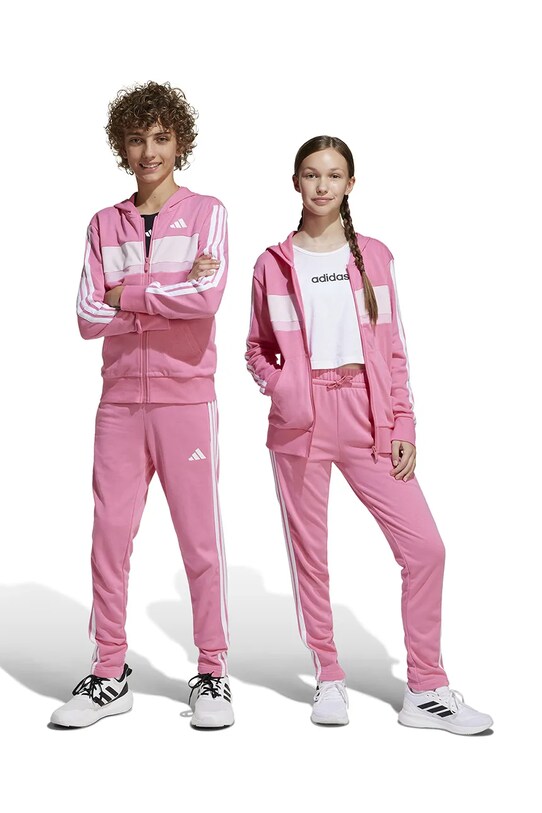 Παιδική φόρμα adidas πλεκτό ύφασμα ροζ JI6037