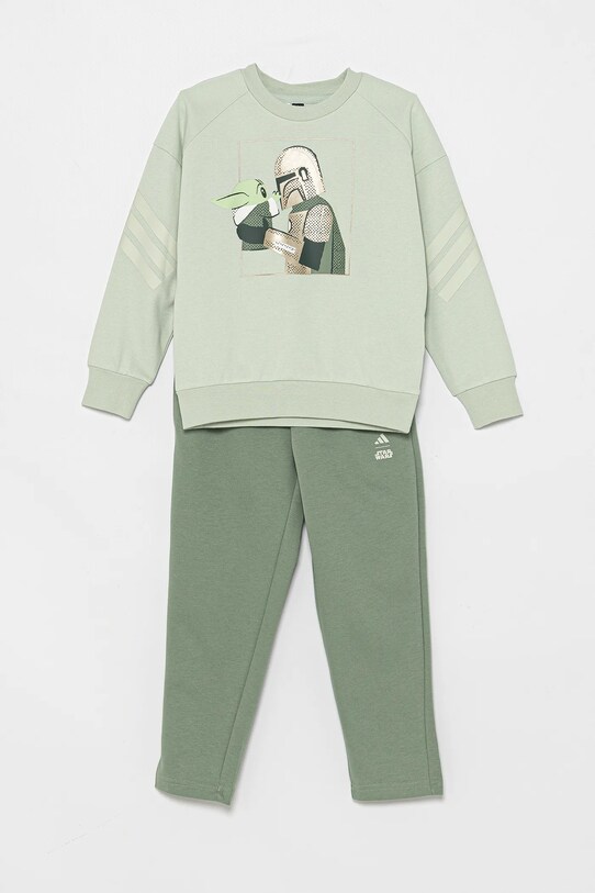 Детский спортивный костюм adidas x Star Wars JF3651 зелёный SS25