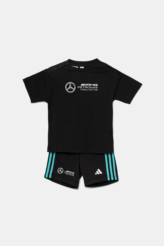 Бебешки памучен комплект adidas Performance MER DNA памук черен JV5438