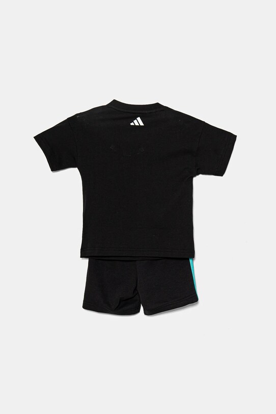 Бебешки памучен комплект adidas Performance MER DNA JV5438 черен AW25