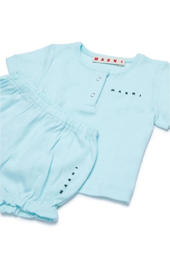 Хлопчик Дитячий бавовняний комплект Marni MX039-BOX-KIT KIT APPAREL M01442 бірюзовий