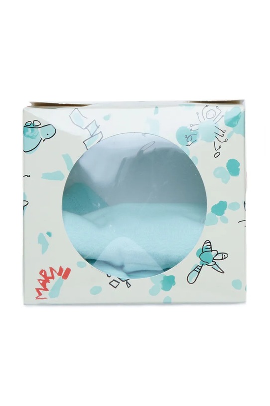 Дитячий бавовняний комплект Marni MX039-BOX-KIT KIT APPAREL бірюзовий M01442