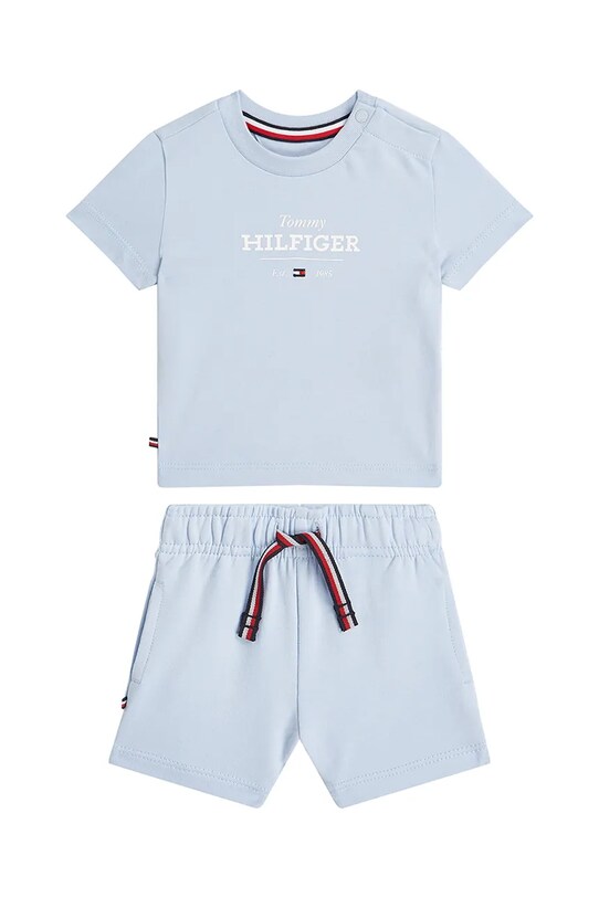 Tommy Hilfiger compleu bebe tricotaj albastru KN0KN02047.PPYA