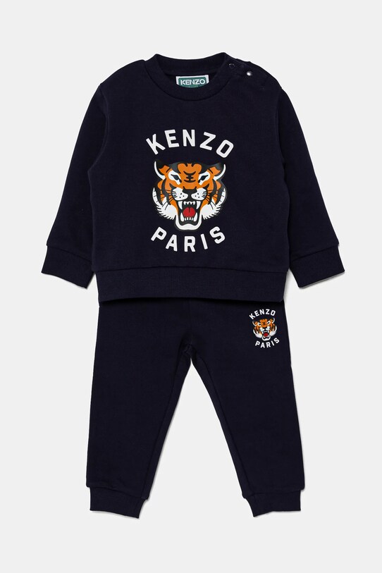 Bavlněná tepláková souprava pro miminka Kenzo Kids pletenina námořnická modř K60935.86.102