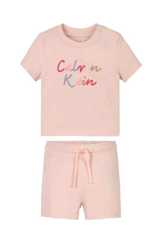 Calvin Klein Jeans compleu copii tricotaj roz IN0IN00306.PPYA
