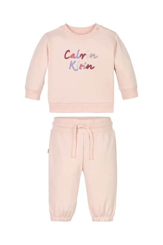 Calvin Klein Jeans dres dziecięcy z elastanem różowy IN0IN00307.PPYA