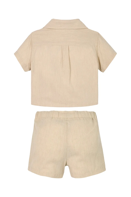 Calvin Klein Jeans komplet lniany dziecięcy IN0IN00308.PPYA beżowy SS25