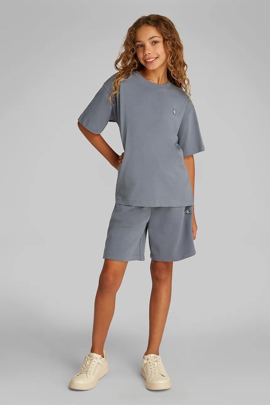 Detská súprava Calvin Klein Jeans bavlna sivá IU0IU00706.128.176.PPYA