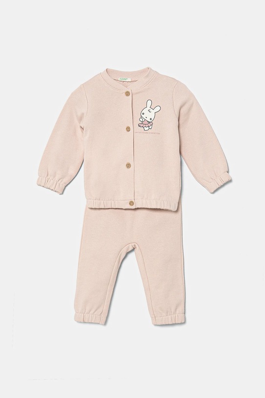 Спортивний костюм для немовлят United Colors of Benetton бавовна рожевий 3J70AK012.W.Seasonal
