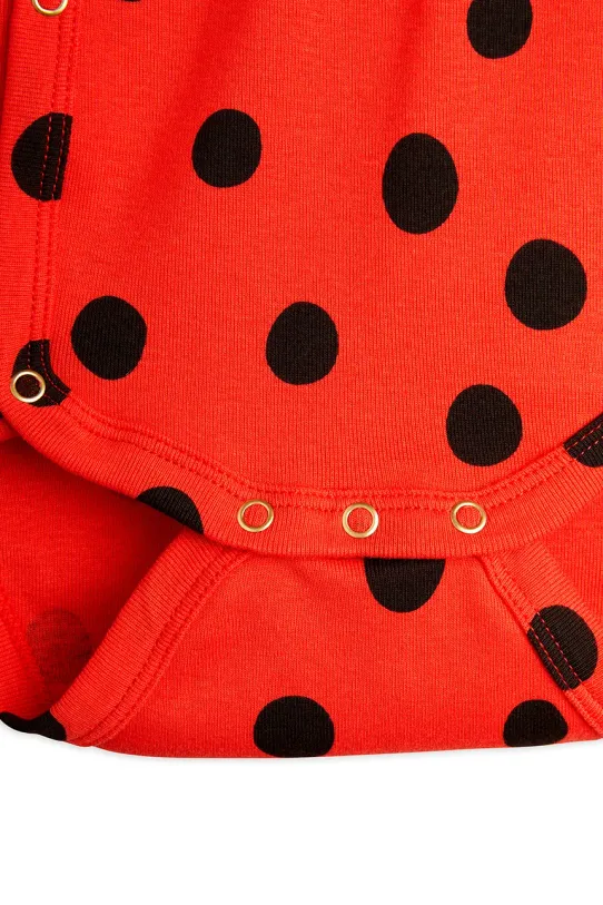 Pamučni komplet za bebe Mini Rodini Dots crvena 2524010342