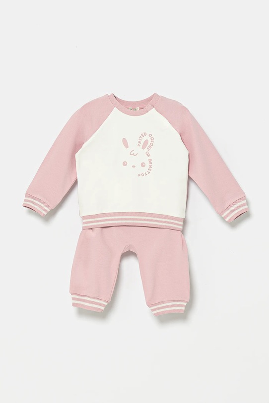 United Colors of Benetton trening bebelusi 2-pack tricotaj roz 3MDUAK00Q.W.Seasonal