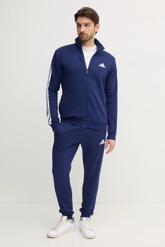 Φόρμα adidas 3S FL TT TS πλεκτό ύφασμα σκούρο μπλε JI8882