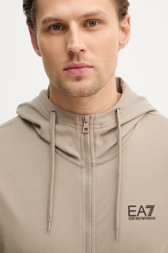 EA7 Emporio Armani dres bawełniany PJVRZ.8NPV63 beżowy