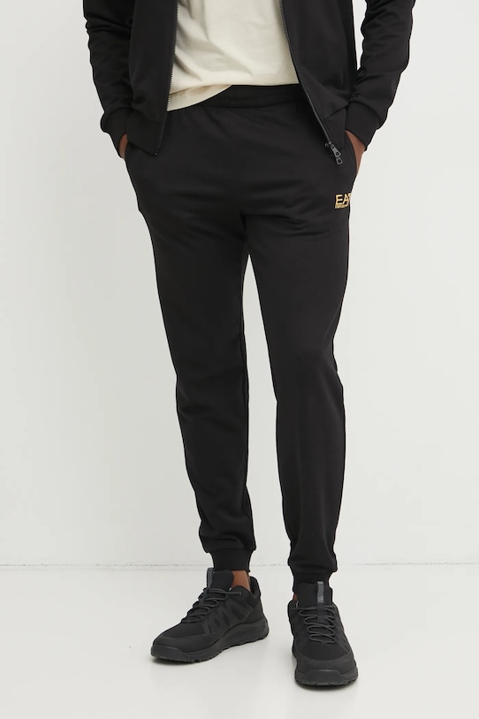 EA7 Emporio Armani trening din bumbac negru PJVRZ.8NPV63