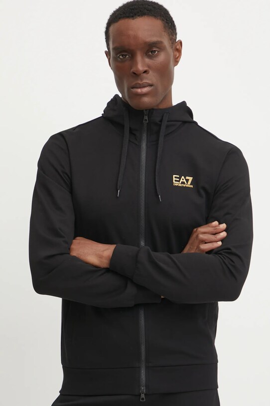 Хлопковый спортивный костюм EA7 Emporio Armani PJVRZ.8NPV63 чёрный