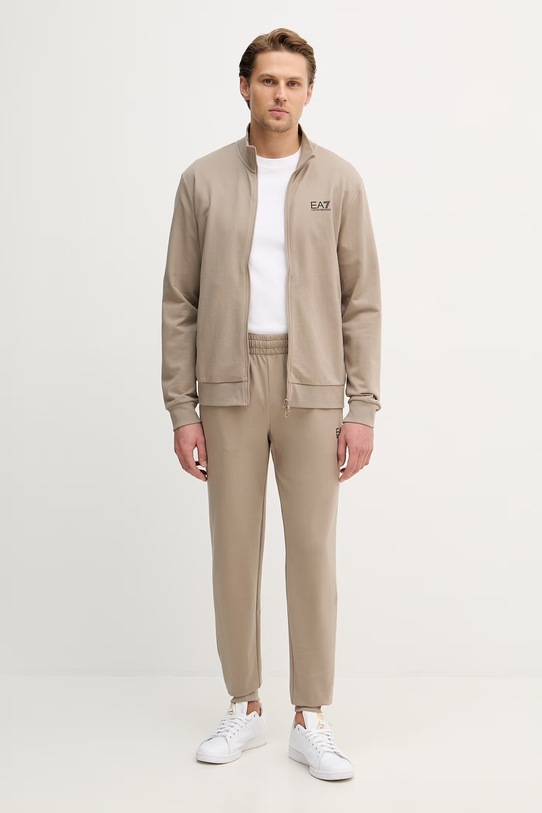 EA7 Emporio Armani dres bawełniany beżowy PJVRZ.8NPV60