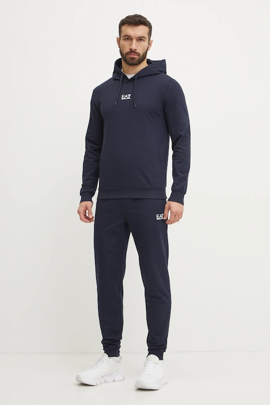 Бавовняний спортивний костюм EA7 Emporio Armani бавовна темно-синій PJVRZ.8NPV64