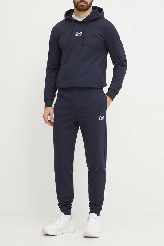Бавовняний спортивний костюм EA7 Emporio Armani темно-синій PJVRZ.8NPV64