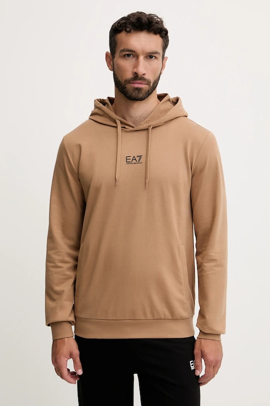 Odzież EA7 Emporio Armani dres bawełniany PJVRZ.8NPV64 brązowy