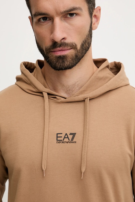 EA7 Emporio Armani dres bawełniany PJVRZ.8NPV64 brązowy
