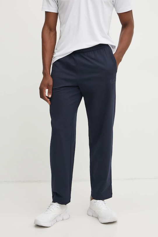 Бавовняний спортивний костюм EA7 Emporio Armani темно-синій AF13512.7M000236