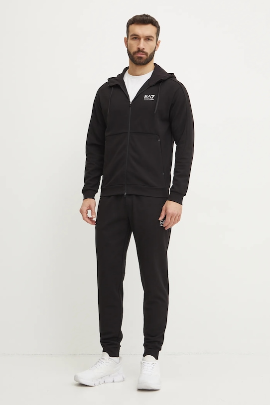 Trenirka EA7 Emporio Armani Pletenina črna AF12501.7M000131