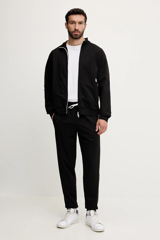 Бавовняний спортивний костюм EA7 Emporio Armani бавовна чорний AF12681.7M000206