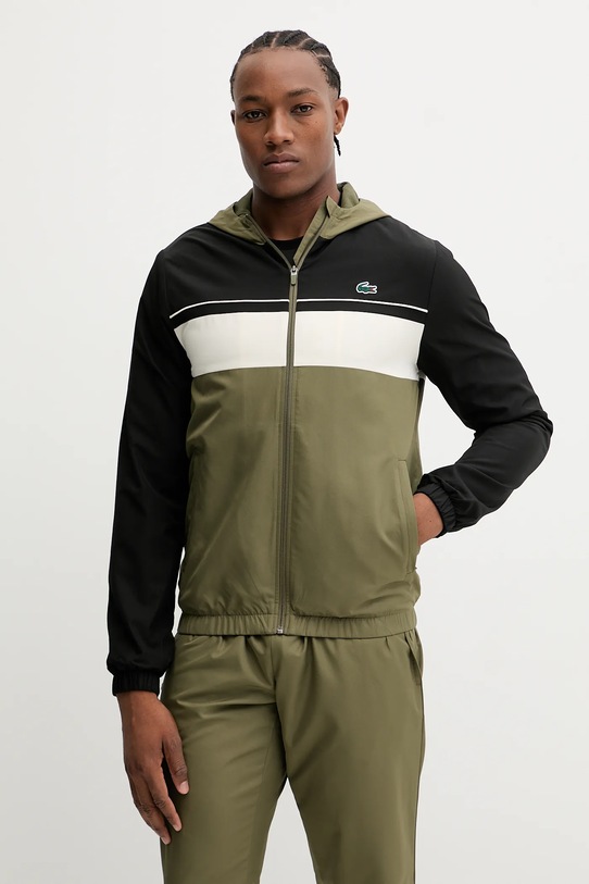 Lacoste dres WH2661 zielony AW25