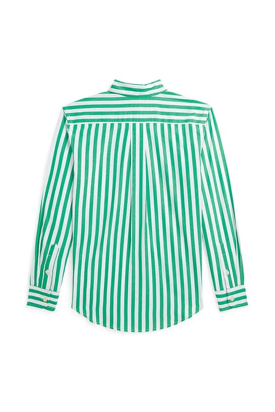 Детская хлопковая рубашка Polo Ralph Lauren 323918249017 зелёный SS25