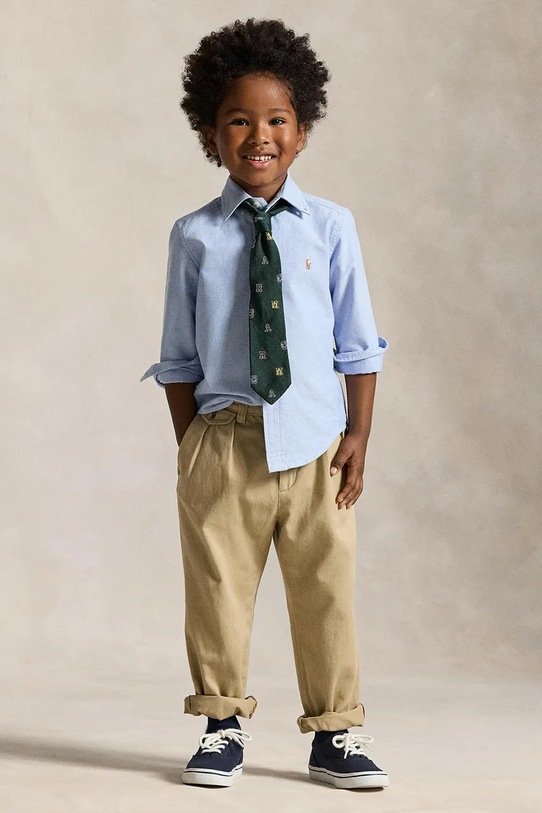 Polo Ralph Lauren koszula bawełniana dziecięca niebieski 322677133002