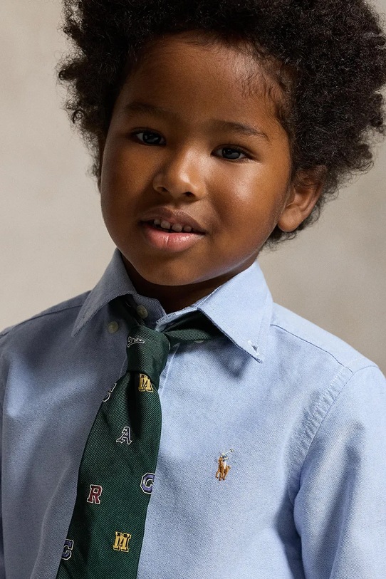 Polo Ralph Lauren koszula bawełniana dziecięca 322677133002 niebieski