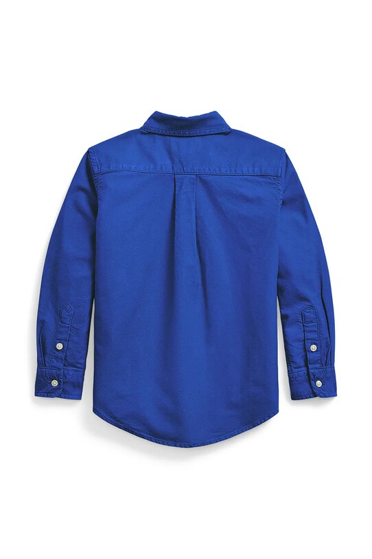 Детская хлопковая рубашка Polo Ralph Lauren 322858909019 голубой SS25