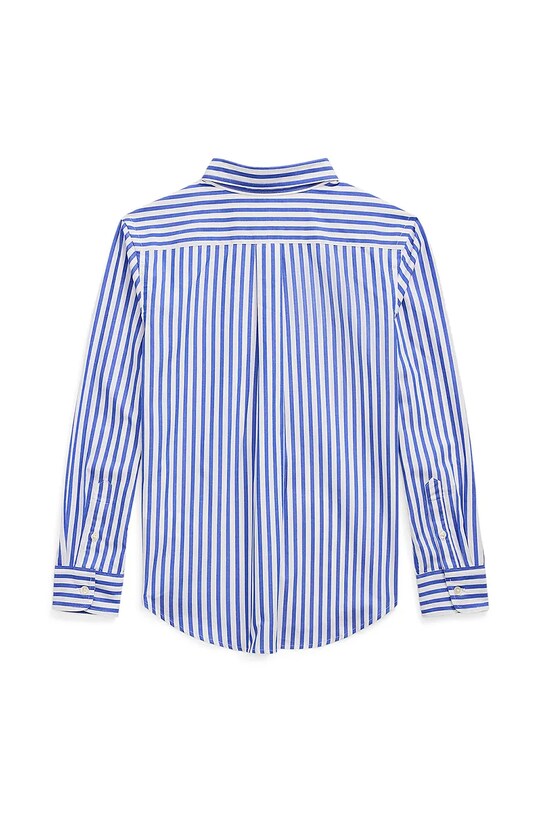 Детская хлопковая рубашка Polo Ralph Lauren 323918249019 голубой SS25