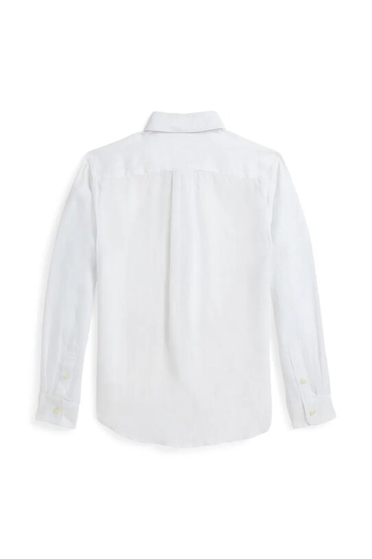 Polo Ralph Lauren cămașă de in pentru copii 323967600003 alb SS25