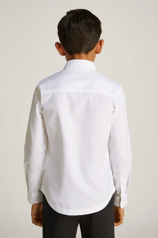 Дитяча бавовняна сорочка Calvin Klein Jeans білий IB0IB02392.PPYA